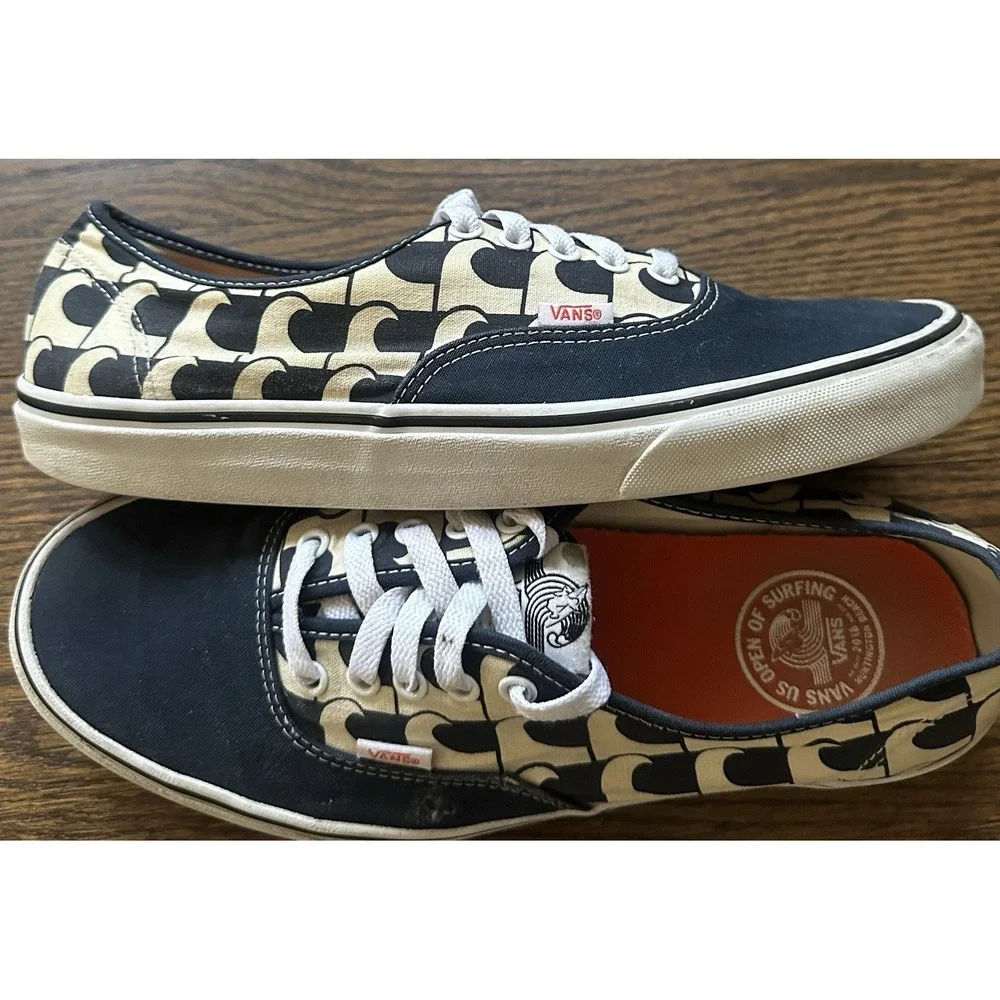 Vans Authentic US Open of Surfing 2018 Navy Waves Sneaker Mens 11 Low Top
